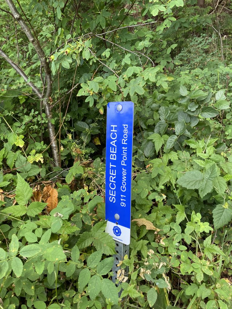 Sign for Secret Beach