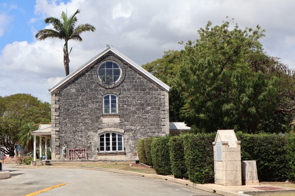 Old stone building at rum plant.