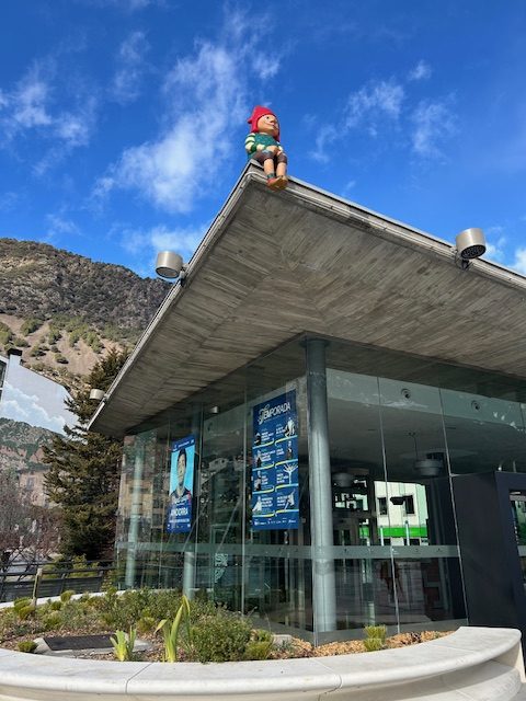 gnome on rooftop
