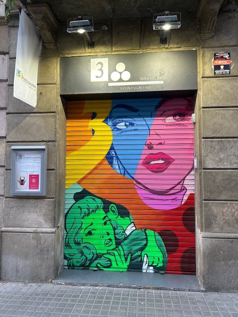1950s looking woman with multiple colours like Andy Warhol painting
